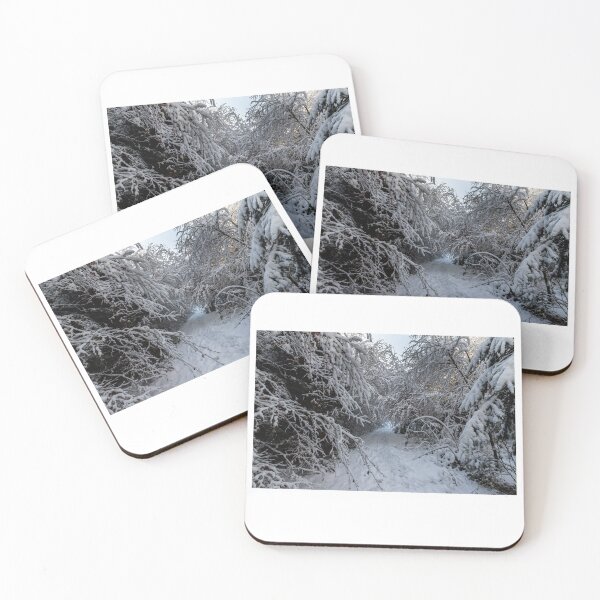 Item preview, Snowy forest walk with hanging branches and twigs designed and sold by majestix37.
