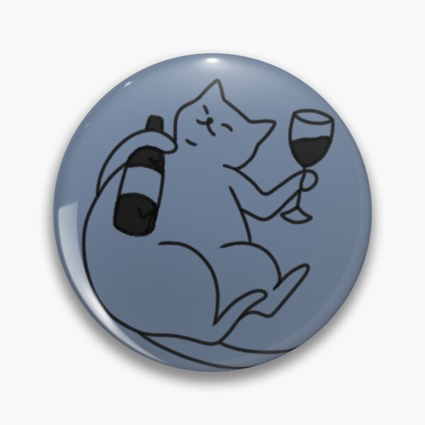 Item preview, Funny Cat Drinking Wine Artline designed and sold by Blazed Vibes.