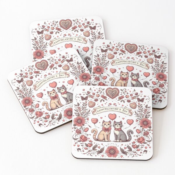 Item preview, Happy Valentine's Day Cat-Themed designed and sold by Tomasz C.