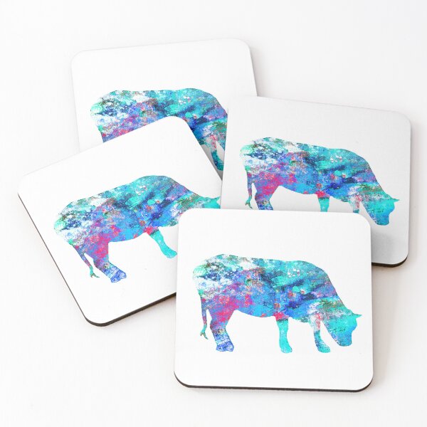 Item preview, Color Splash Cow Art On White designed and sold by art64.