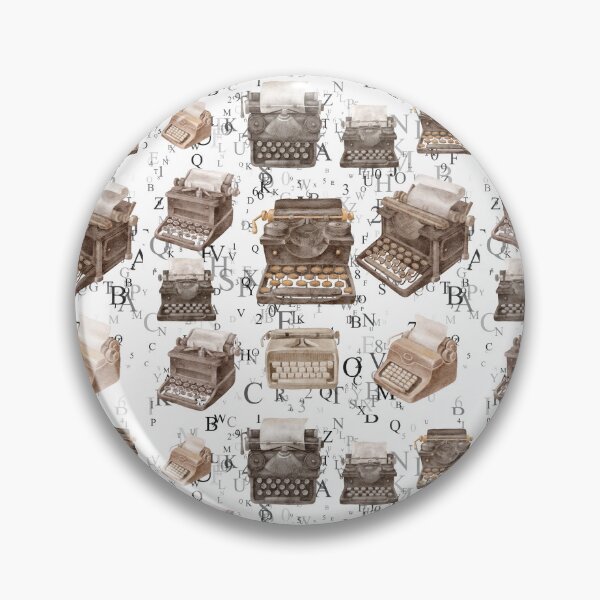 Item preview, Vintage Typewriter Pattern designed and sold by BeagleDesigns.