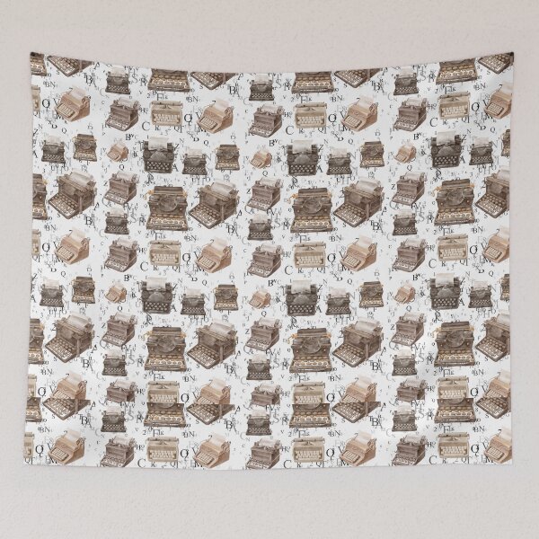 Item preview, Vintage Typewriter Pattern designed and sold by BeagleDesigns.
