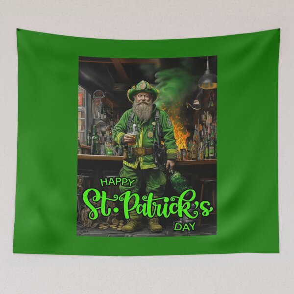 Item preview, Firefighter; Saint Patricks Day; Ireland;  designed and sold by StickerApe.