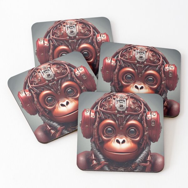 Item preview, Cute Red Baby Robot Orangutan designed and sold by TheArtOfPat.