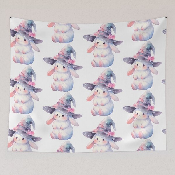 Aperçu de l'œuvre Lapin de sorcière pastel mignon Kawaii créée et vendue par PastelMagic.