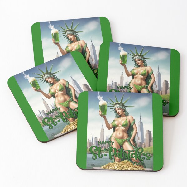 Item preview, Statue of Liberty; Saint Patricks Day; USA;  designed and sold by StickerApe.