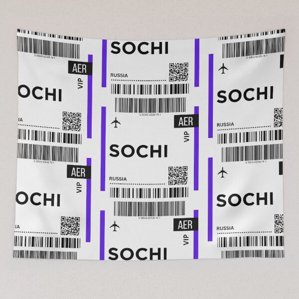 Item preview, Sochi, Russia airplane Boarding Pass designed and sold by RoamInk.