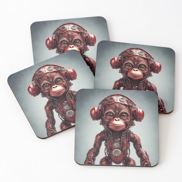 Item preview, Cute Red Baby Robot Orangutan designed and sold by TheArtOfPat.