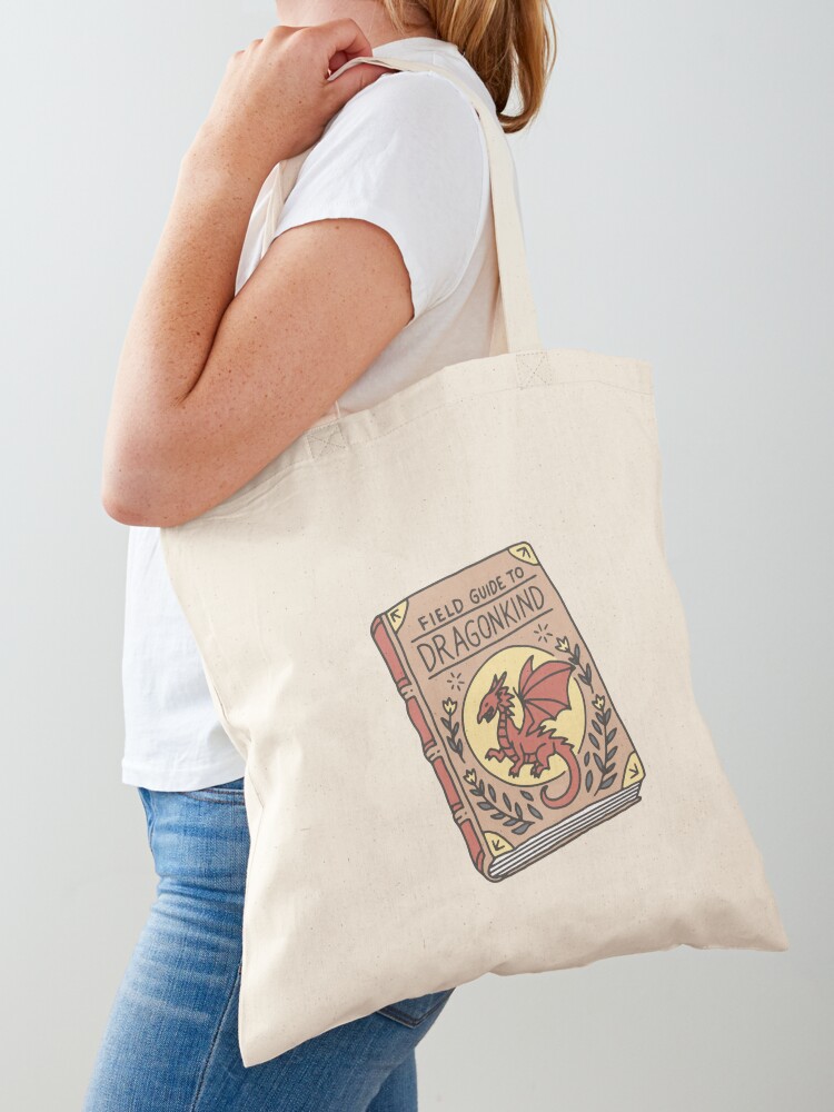 Thumbnail 1 von 5, Stofftasche, Vierter Flügel-Drachenbuch-Feldführer für die Drachenwelt designt und verkauft von treewitheyes.