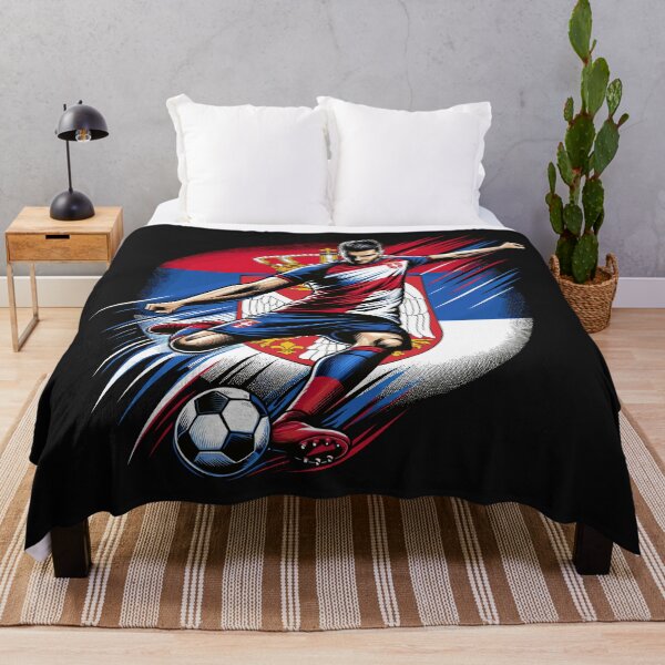 Item preview, Dynamic Serbia Soccer Star in Action - Vector Design designed and sold by SerhiiArt.