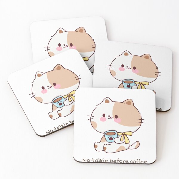 Item preview, Funny kitten,No Talkie Before Coffee  designed and sold by Design 91maji.