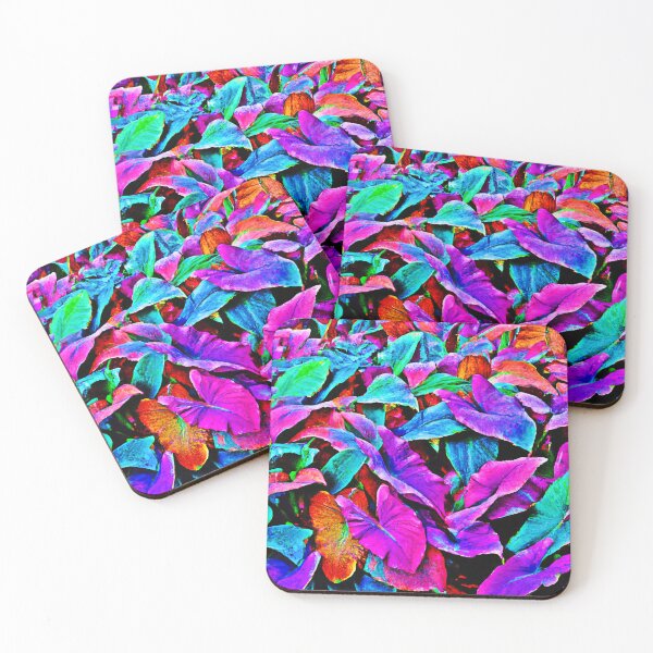Item preview, Vibrant NeonFoliage Glow Leaves designed and sold by Health And Fitness Posts e-Store.
