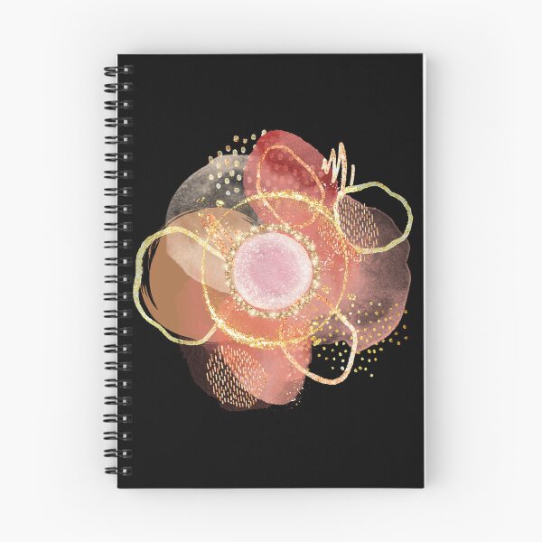 Artikelvorschau, Abstrakte rosa goldene Blume entworfen und verkauft von RinaGArt.