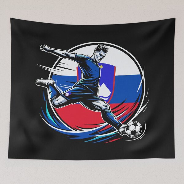 Item preview, Dynamic Slovenia Soccer Star in Action - Vector Design designed and sold by SerhiiArt.