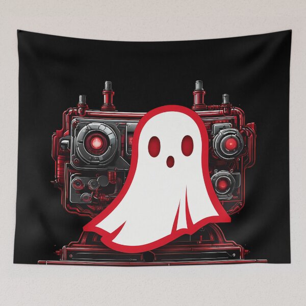 Item preview, Digital Smile: Laughing Mechanical Red Ghost designed and sold by Artedig.