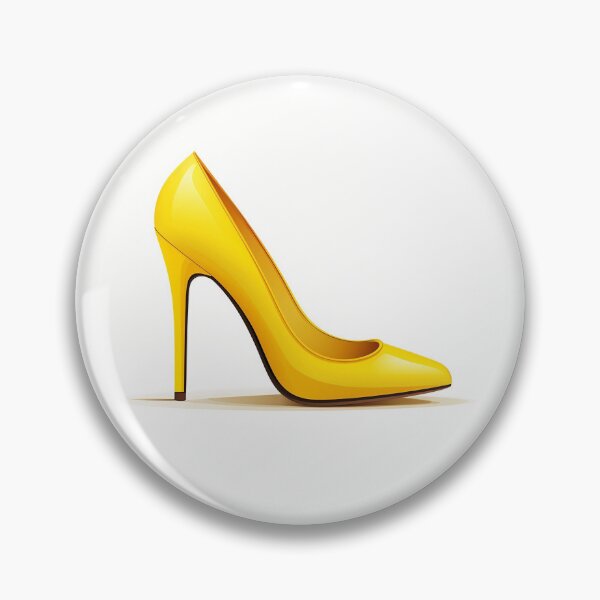 Aperçu de l'œuvre Stiletto jaune sur fond blanc créée et vendue par dcrc.
