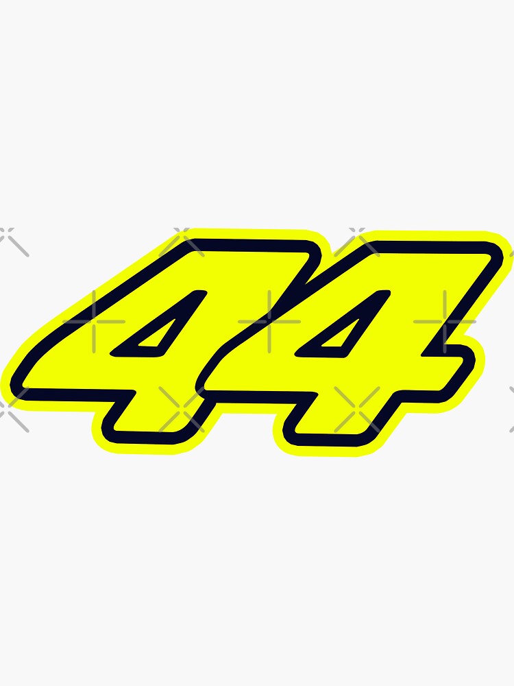 Lewis Hamilton #44 Number Logo Sticker