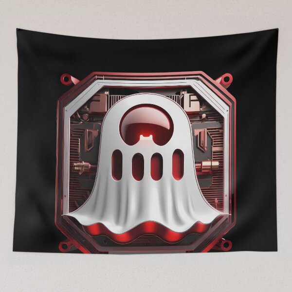 Item preview, Technological Fun: The Smiling Red Ghost designed and sold by Artedig.