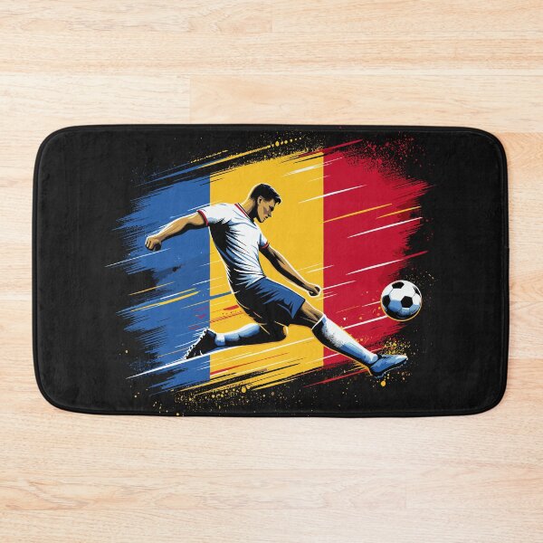 Item preview, Dynamic Romania Soccer Star in Action - Vector Design designed and sold by SerhiiArt.