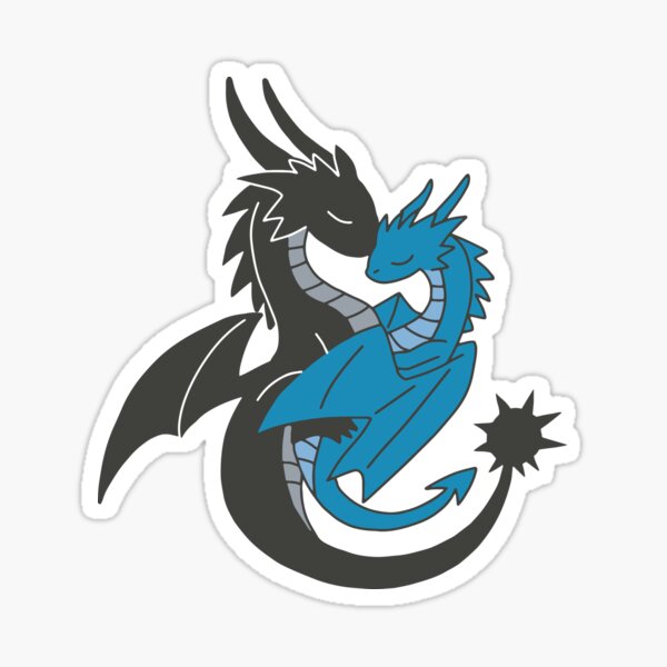 Artikel-Vorschau von Drachen des vierten Flügels kuscheln sich an Tairn und Sgaeyl, designt und verkauft von treewitheyes.