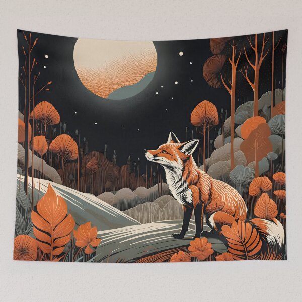 Item preview, Fox na the moon designed and sold by Son-of-a-badger.