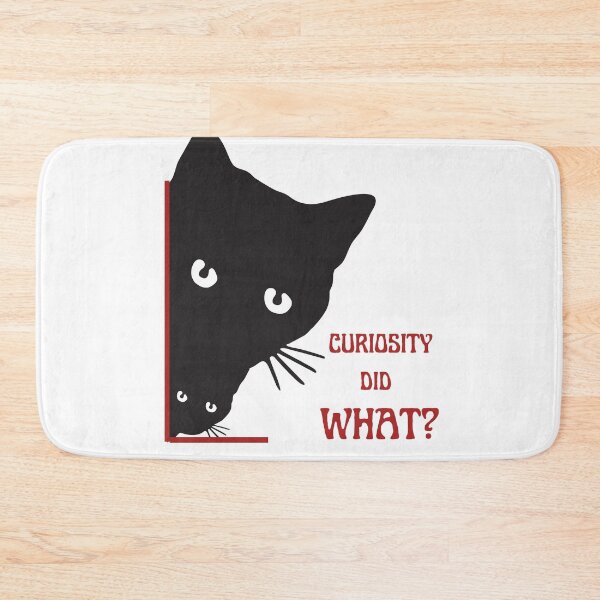 Item preview, curiosity did what funny Curious Cat designed and sold by Thespacerocket.