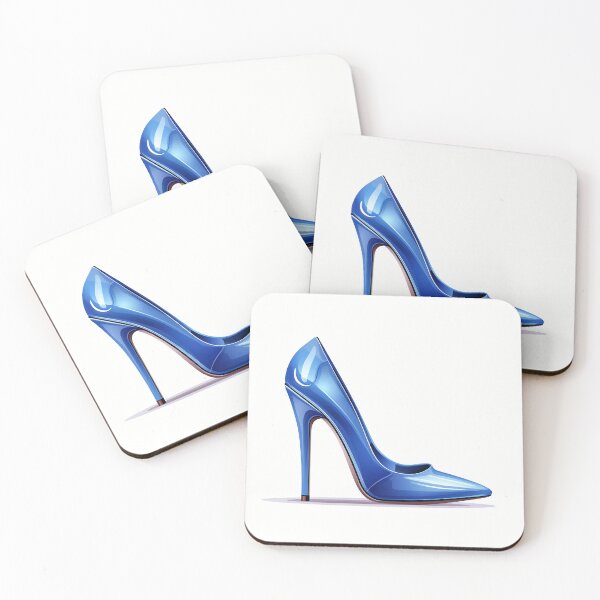 Artikelvorschau, Blauer Stiletto auf weißem Hintergrund entworfen und verkauft von dcrc.