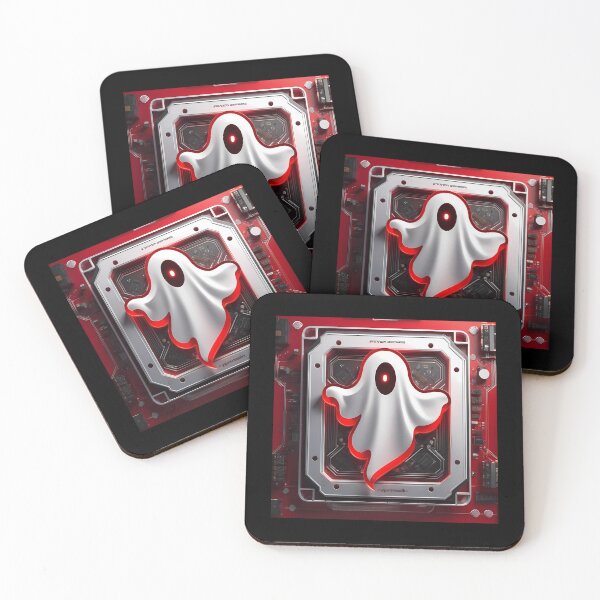 Item preview, Laughing Welcome: Funny Mechanical Red Ghost designed and sold by Artedig.