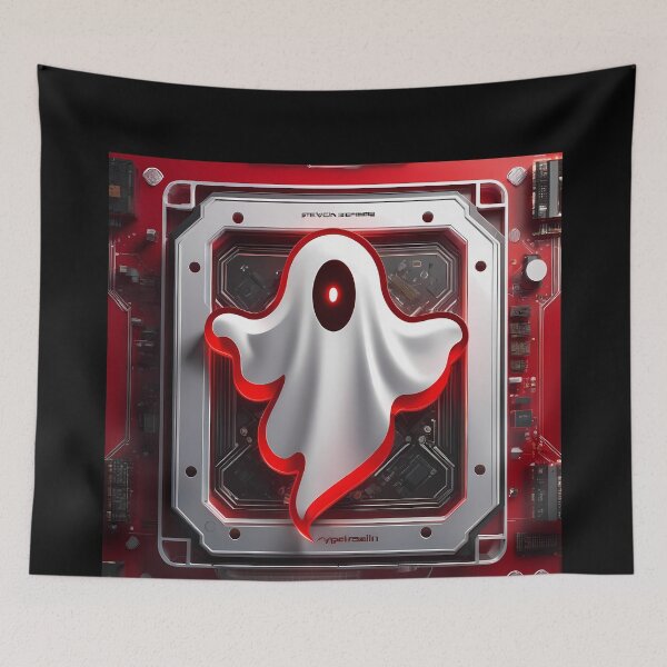 Item preview, Laughing Welcome: Funny Mechanical Red Ghost designed and sold by Artedig.