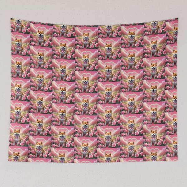 Artikelvorschau, Valentine's day lovely dog rainbow miniheart lovely shiba. entworfen und verkauft von nimnaree.