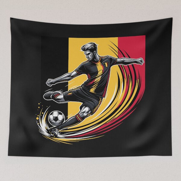 Item preview, Dynamic Belgium Soccer Star in Action - Vector Design designed and sold by SerhiiArt.