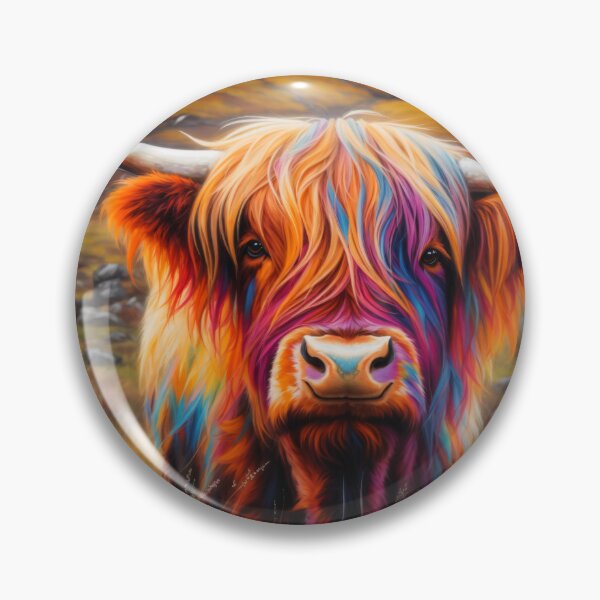 Item preview, Scottish Highland Cow Art/Picture for birthdays and gifts designed and sold by VividArtVisions.