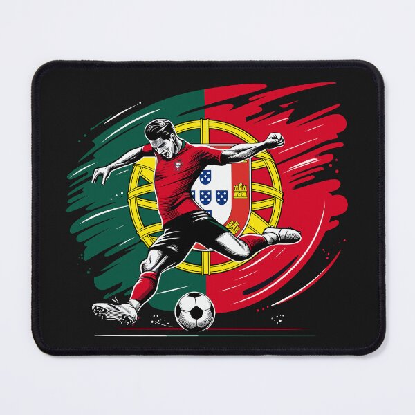 Item preview, Dynamic Portugal Soccer Star in Action - Vector Design designed and sold by SerhiiArt.