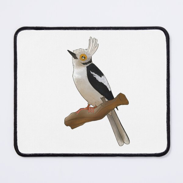 Item preview, White-Crested Helmetshrike, White-Black Bird designed and sold by AtrixArt.