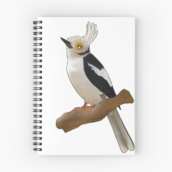 Item preview, White-Crested Helmetshrike, White-Black Bird designed and sold by AtrixArt.