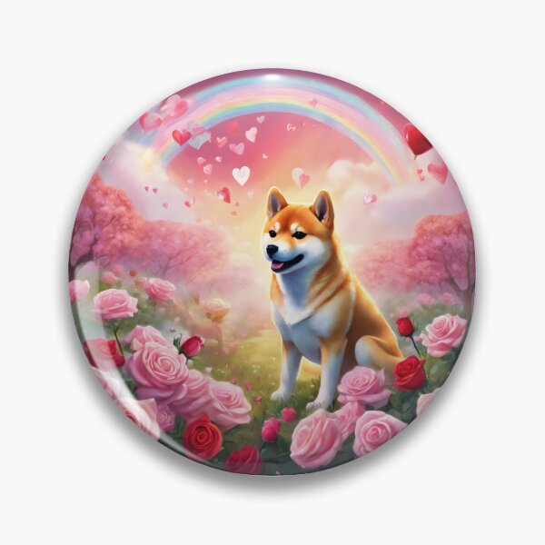 Artikelvorschau, Valentine's day lovely dog rainbow miniheart lovely shiba. entworfen und verkauft von nimnaree.