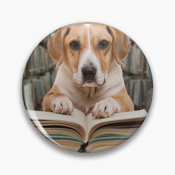 Item preview, The dog is reading a book designed and sold by M-Y-A-R-T-.