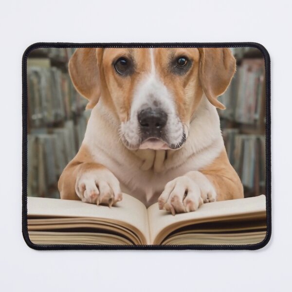 Item preview, The dog is reading a book designed and sold by M-Y-A-R-T-.
