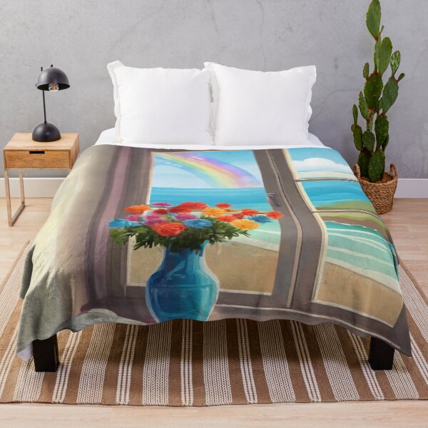 Item preview, Vase of flowers by window designed and sold by Barbara Burgess.