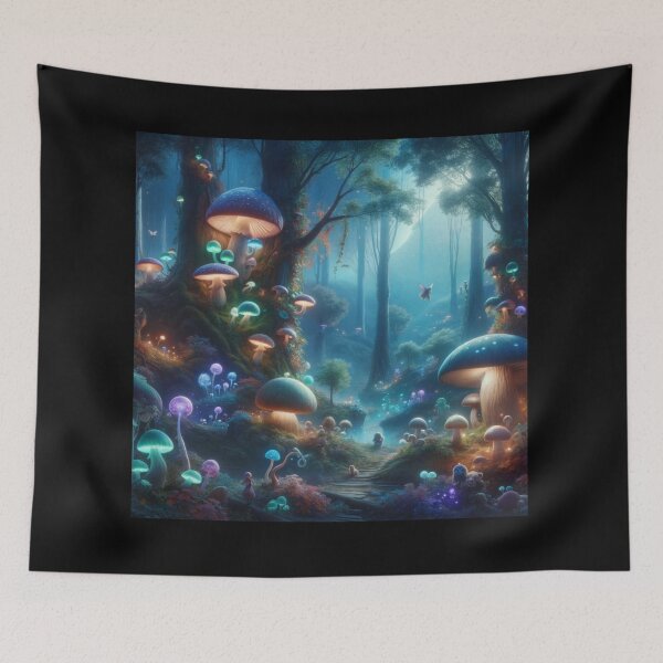 Item preview, Enchanted Mushroom Forest designed and sold by BestArtByArvind.