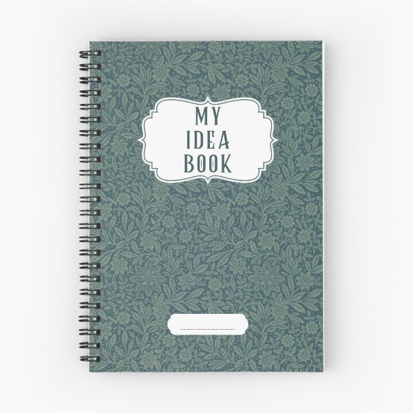 Item preview, Vintage Muted Green Flowers Pattern Daily Journal designed and sold by Girly-Universe.