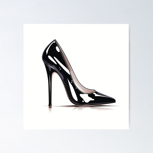 Item preview, Black Stiletto on a White Background  designed and sold by dcrc.