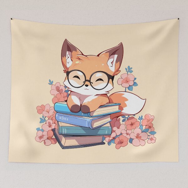 Item preview, Happy Book Lover Fox designed and sold by SweetClicks123.