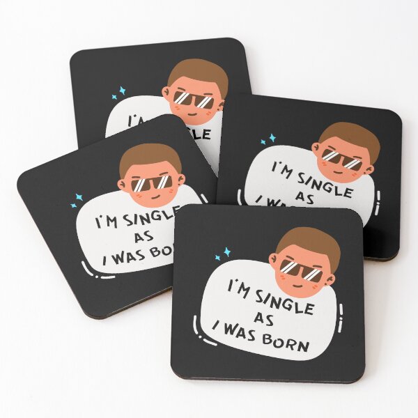 Item preview, I'm single as i was born - Funny Valentine's design for single people designed and sold by ThinGraff Design.