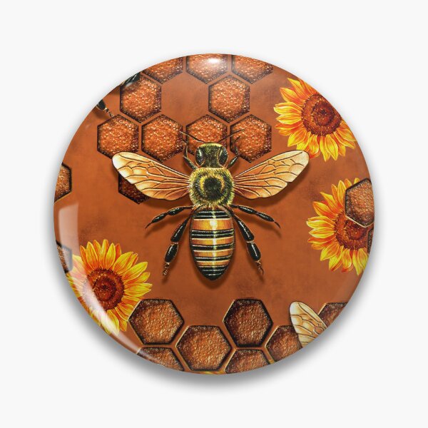 Item preview, Bee Honey Sunflower Pattern Orange designed and sold by BeebooDesign.
