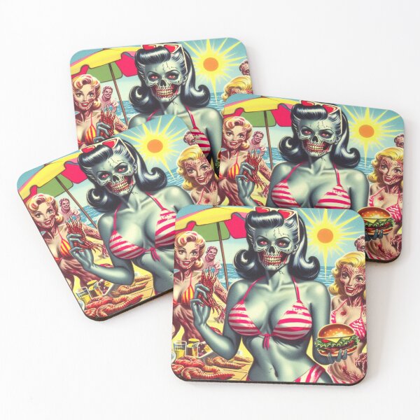 Item preview, Zombie Beach Girl designed and sold by PulpVintage.