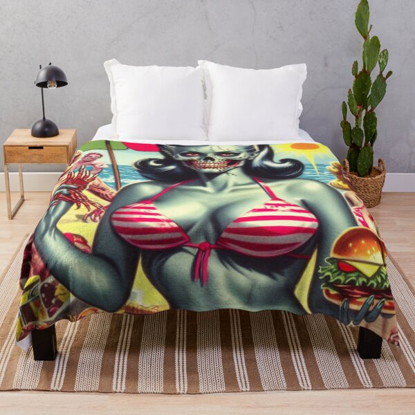 Item preview, Zombie Beach Girl designed and sold by PulpVintage.
