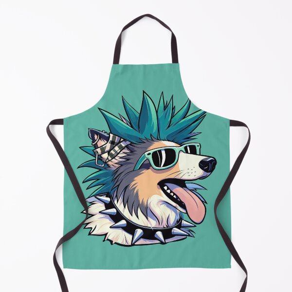 Item preview, Blue Hair Punk Rock Collie designed and sold by BarkandStick.
