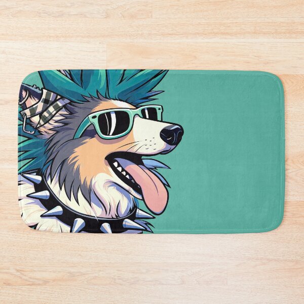 Item preview, Blue Hair Punk Rock Collie  designed and sold by BarkandStick.