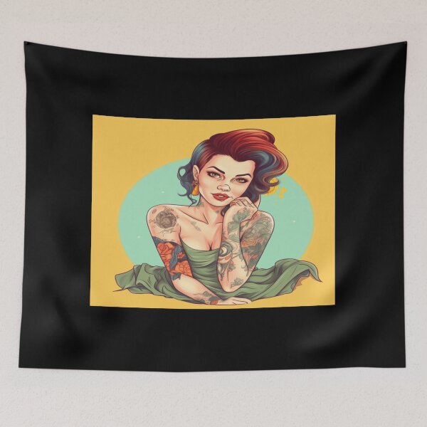 Item preview, Tattooed Pin Up Girl designed and sold by OutbreakDesigns.